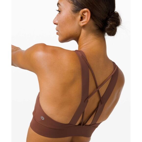 Lululemon Size 2 W2CNUS Strong at Heart Bra Medium Support Ancient Copper - Picture 2 of 9